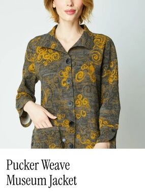 HABITAT Pucker Weave Museum Jacket Antique Scroll XL